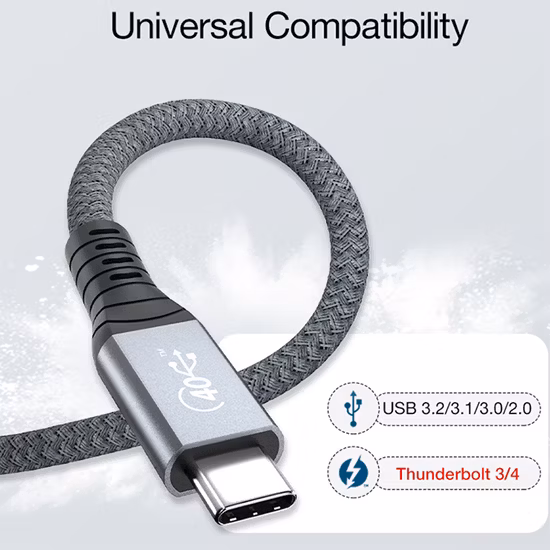 Thunderbolt Cable USB Type C-to-USB Type-C Pd Charging Cable